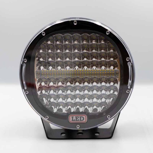 Quantum 9 inch LED Driving Lights Front View Turned Off