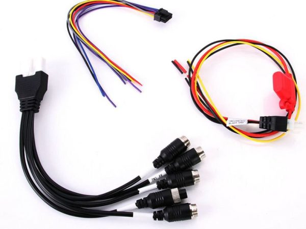 4 Channel MDVR Truck Recording System With 1TB Drive Cables