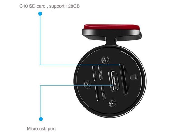 Mini 1080P Front Dash Cam Back View