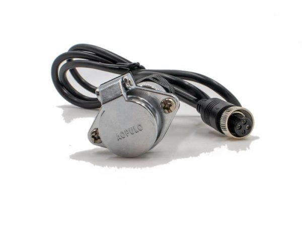 Heavy Duty Reverse Camera Trailer Cable Coil with 5PIN to 4PIN Female Connector