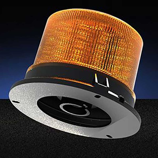 Elite Large Hard Mount Class-1 Amber Beacon with Black Background