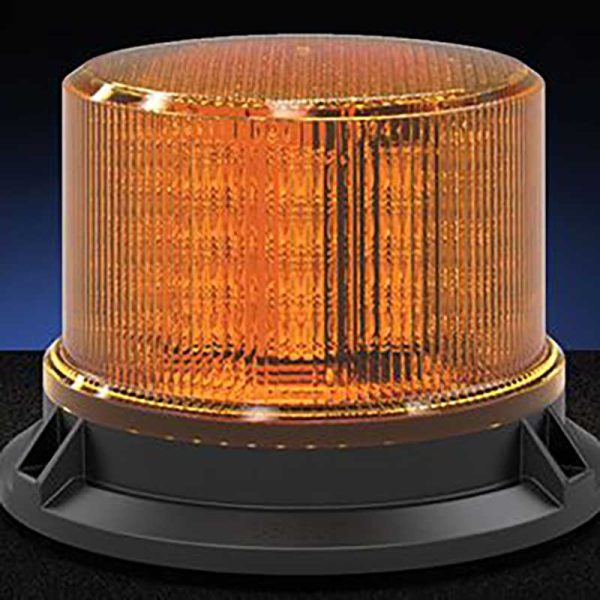 Elite Large Hard Mount Class-1 Amber Beacon Front View with Dark Background