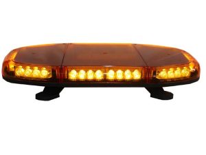 Elite Mid 587mm Magnetic Multi Pattern Amber LED Beacon Light Full View