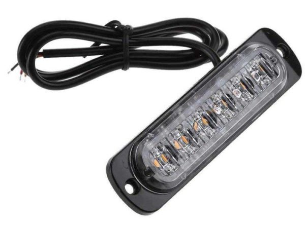 Elite 6 LED Slim Line Flashing Amber Lights