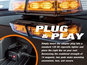 Elite High Brightness Low Profile LED Beacon Amber Plug and Play info