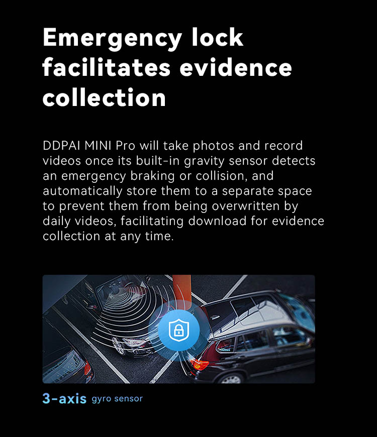 Emergency lock facilitates evidence collection.
