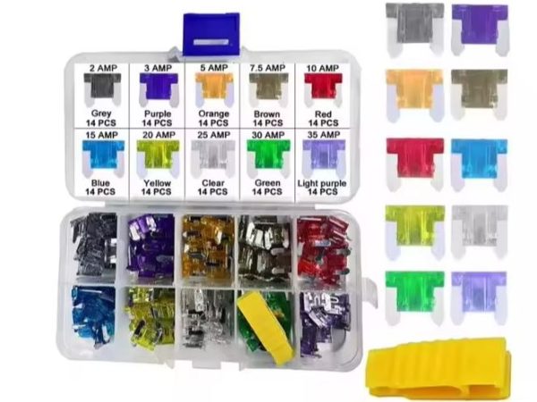Micro Blade Automotive Car Fuses Kit Assortment Replacement Fuses Auto Blade Fuse   140pcs 2A-35A