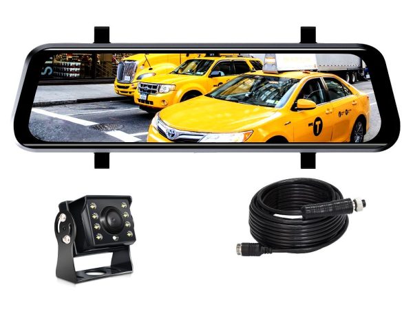 C-3528-2   9.6″ FULL AHD Clip on Mirror Monitor & AHD Truck Camera Kit