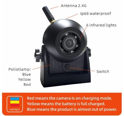 C-305WFHD  WiFi Reversing Camera with recharge battery - Image 4