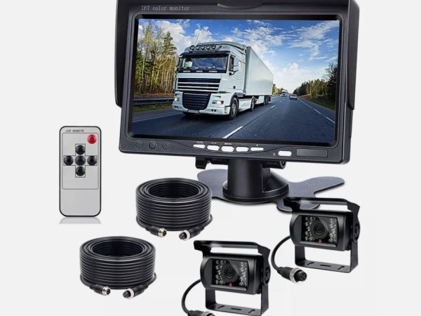 Complete System: 7” Dash Mount Monitor, 2x Night Vision CCD Cameras, 2x 10m Cables - Image 4