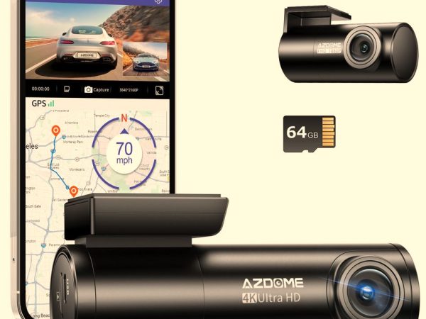 AZDOME M300S 4K+1080P Dual Dash Cam WiFi 6 GPS Front and Rear Parking Mode 64GB SD CARD + HARD WIRE KIT - Image 6